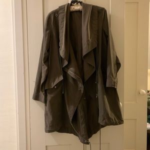 New military style olive windbreaker/rain coat